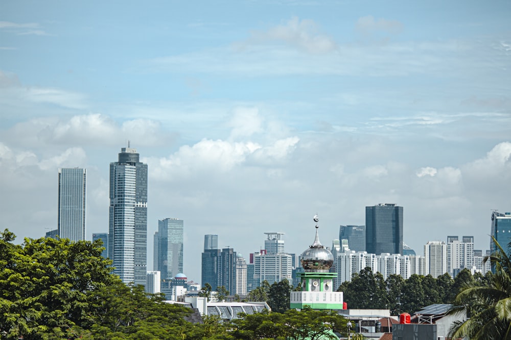 a view of a city from a distance