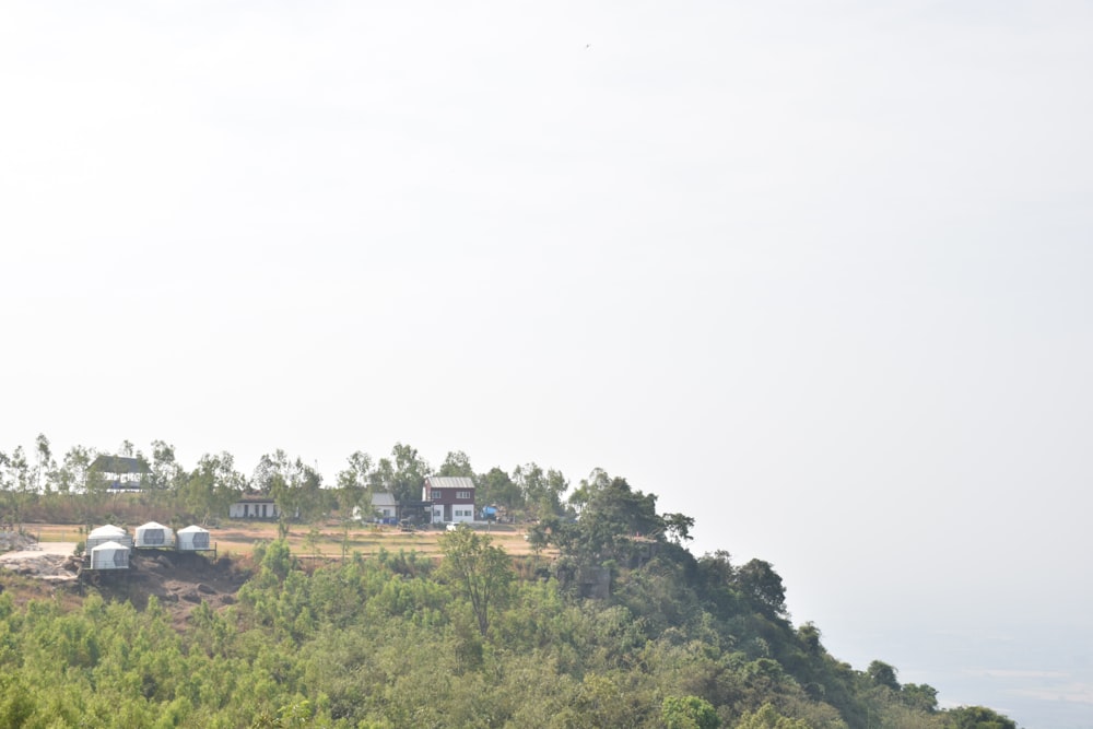 a hill with a house on top of it