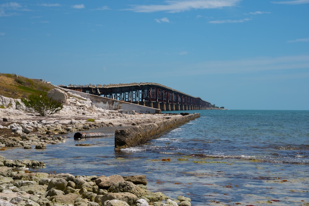 a train bridge over a body of water