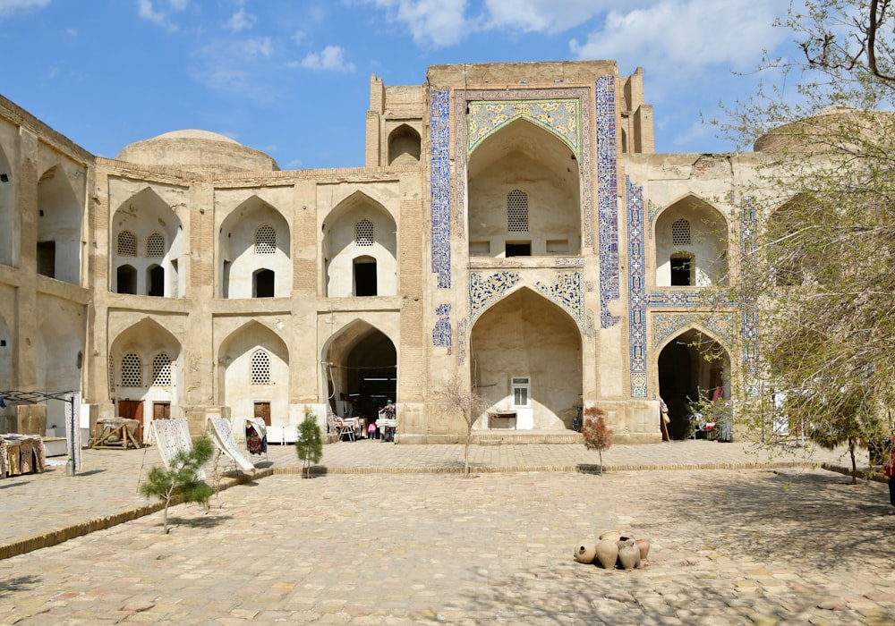 a large building with many arches and windows