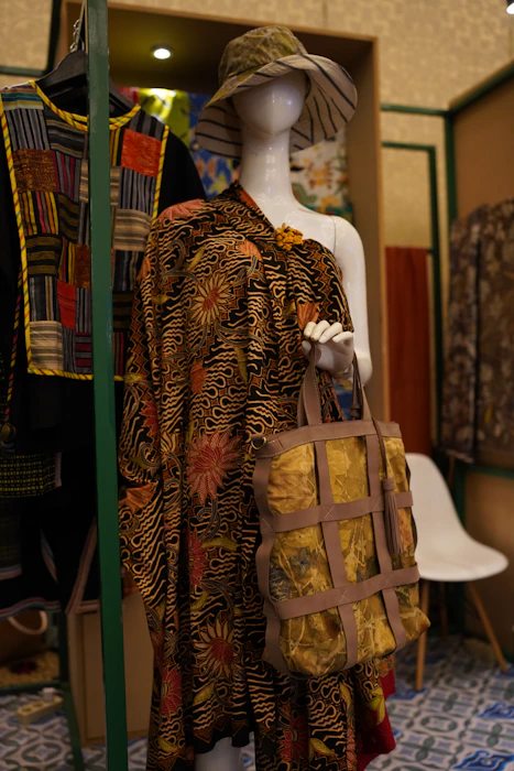 Mannequin wearing traditional batik fashion