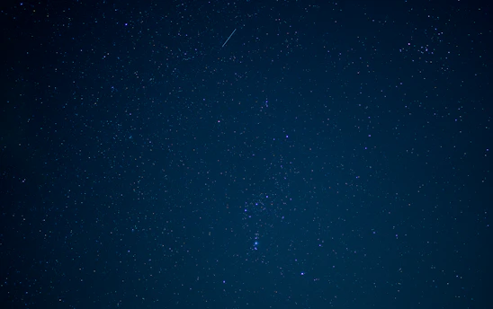 A serene image of the night sky with glowing zodiac constellations