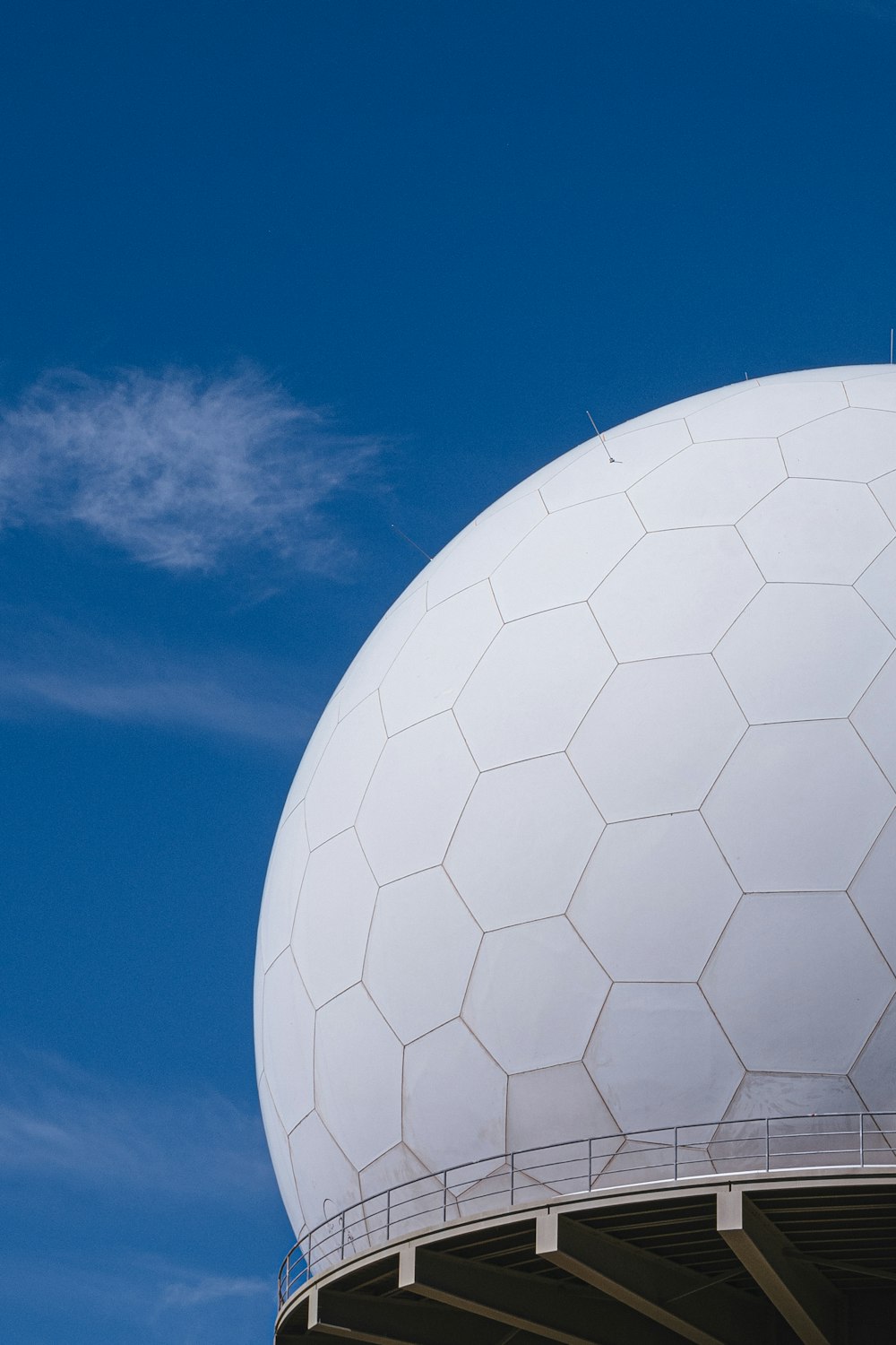 a large white dome on top of a building