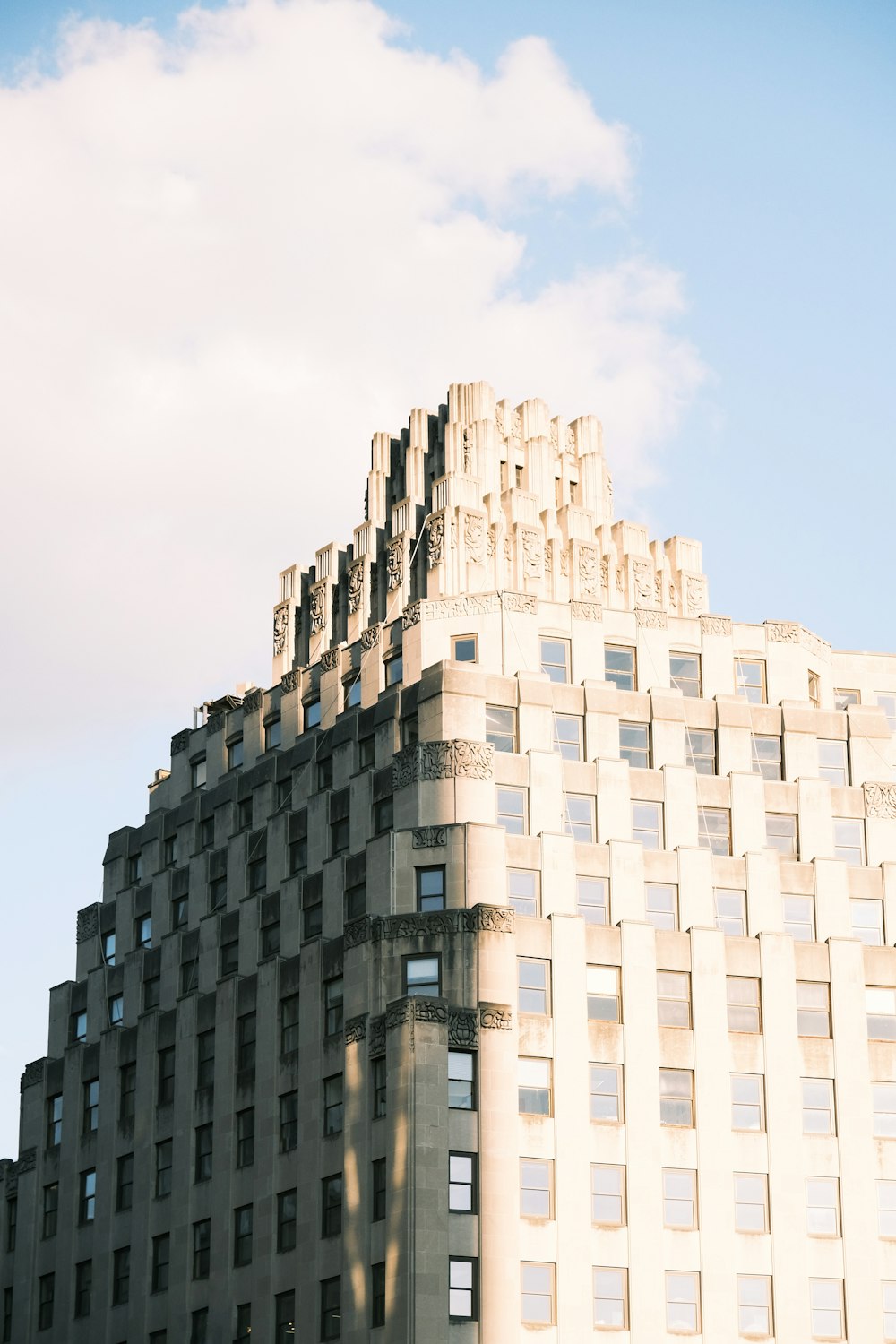 a very tall building with lots of windows