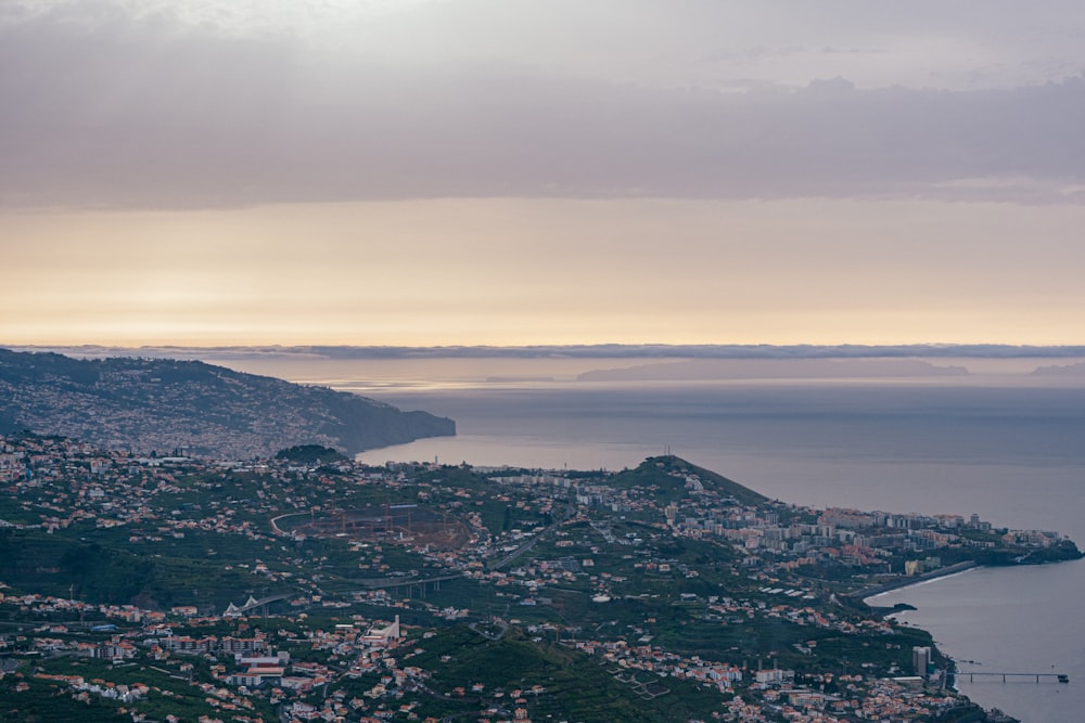 a large body of water surrounded by mountains