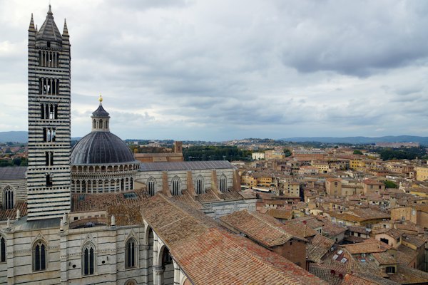 A view of a city from a high point of view — Siena, Italy