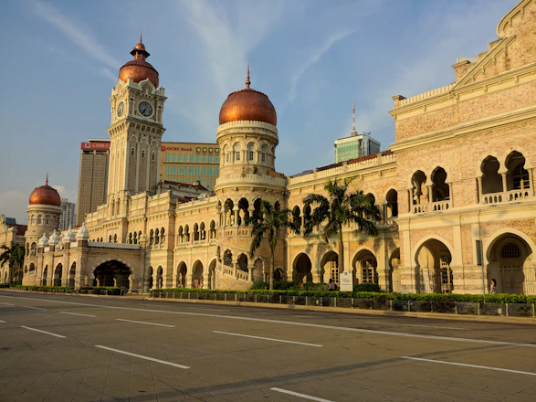 a large building with a clock on the top of it