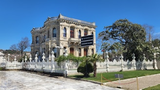 Historic yalı mansion with ornate architecture and direct Bosphorus access in Ortaköy.