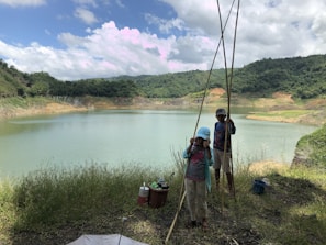 Laughter and excitement as kids cast their lines into the sparkling lake