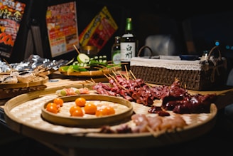 A selection of fresh zabiha halal meats displayed on a wooden table.