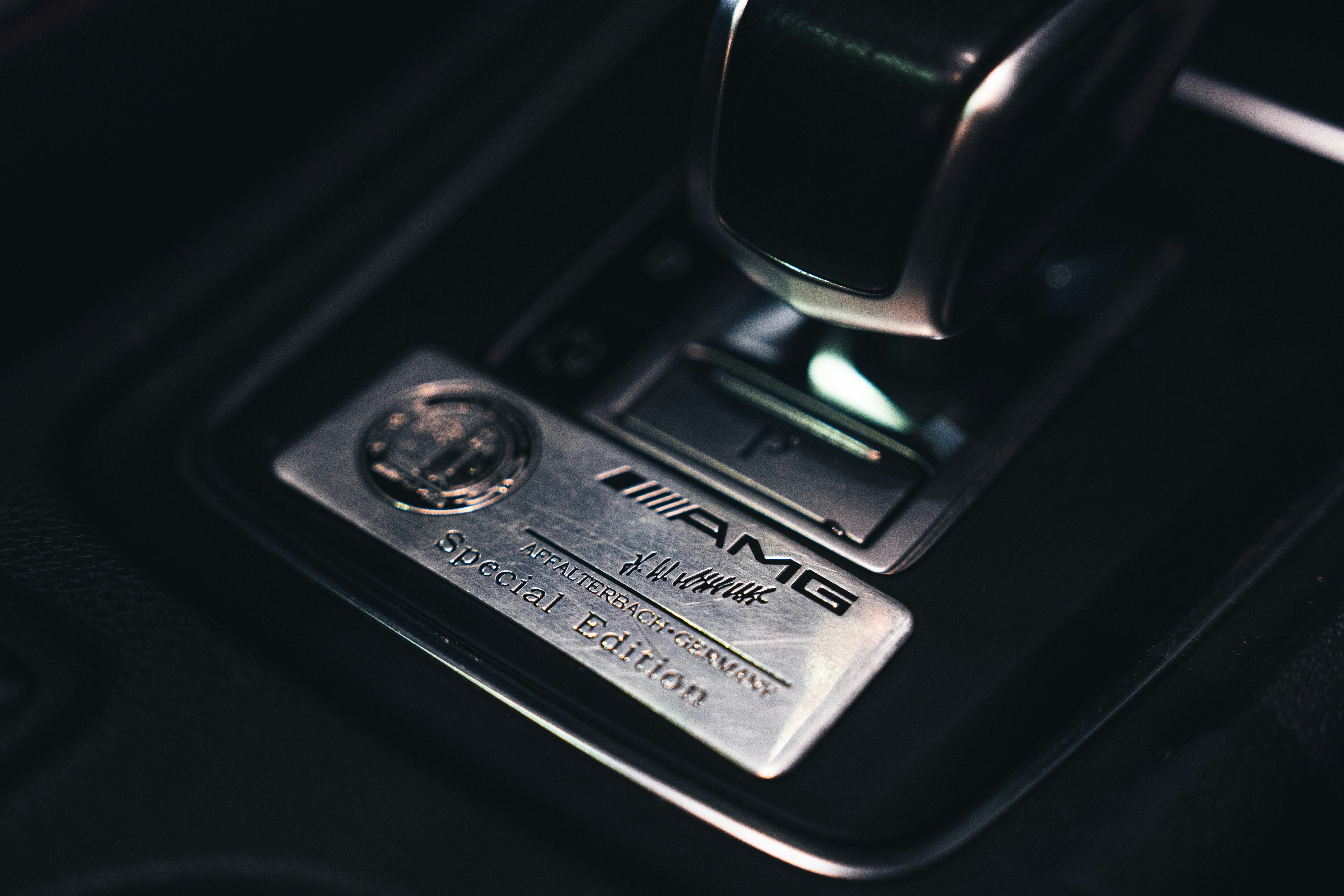 a close up of a button on a car