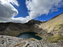 a lake in the middle of a mountain range
