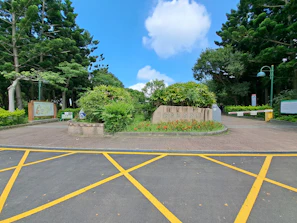 A wide-angle shot of a landscaped park area with winding paths and diverse plantings reflecting Vieira’s & Sons landscaping style.