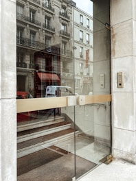 An access control panel at a building entrance.