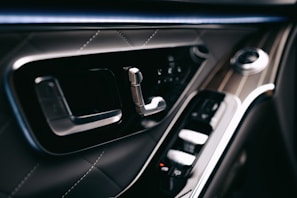 A stylish interior shot of a luxury car showcasing its features.
