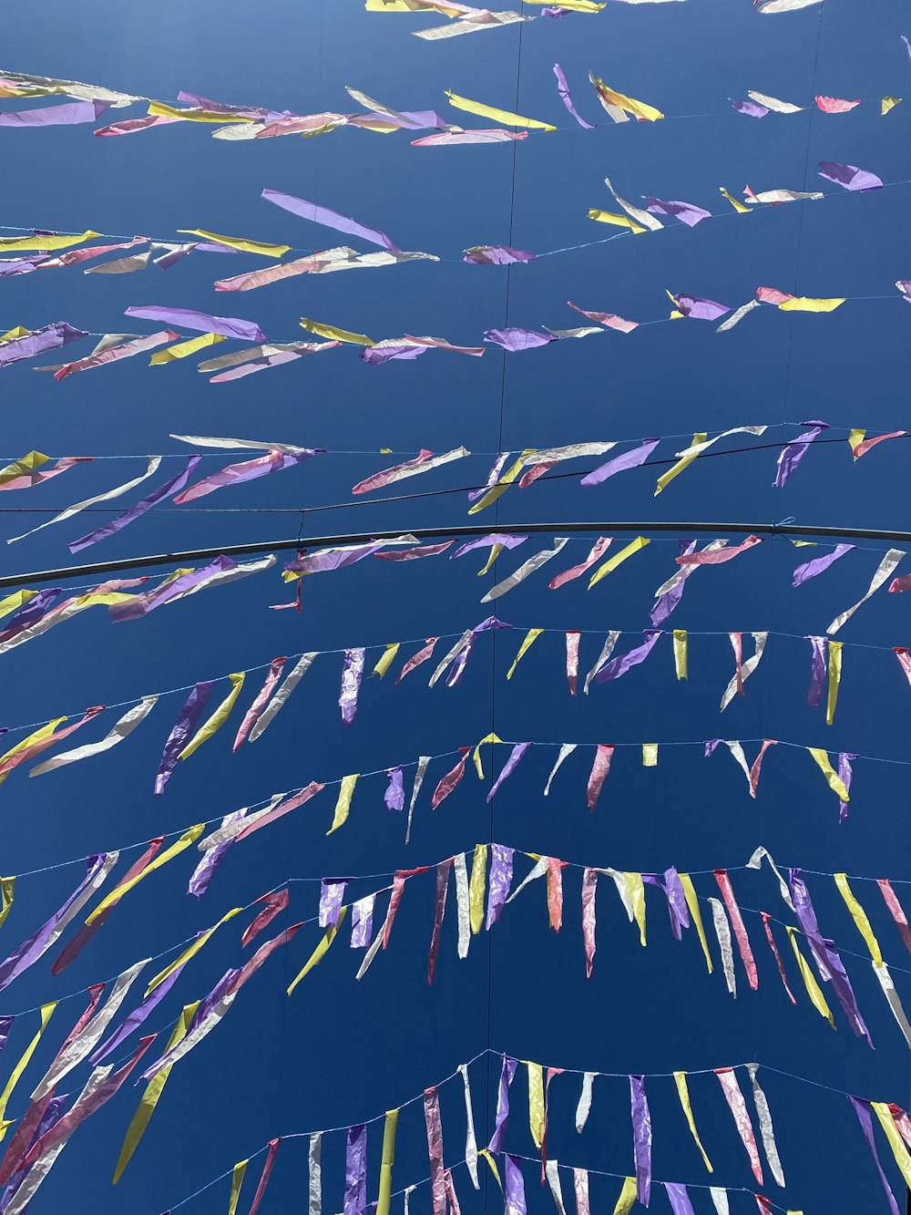 colorful streamers of streamers flying in the air