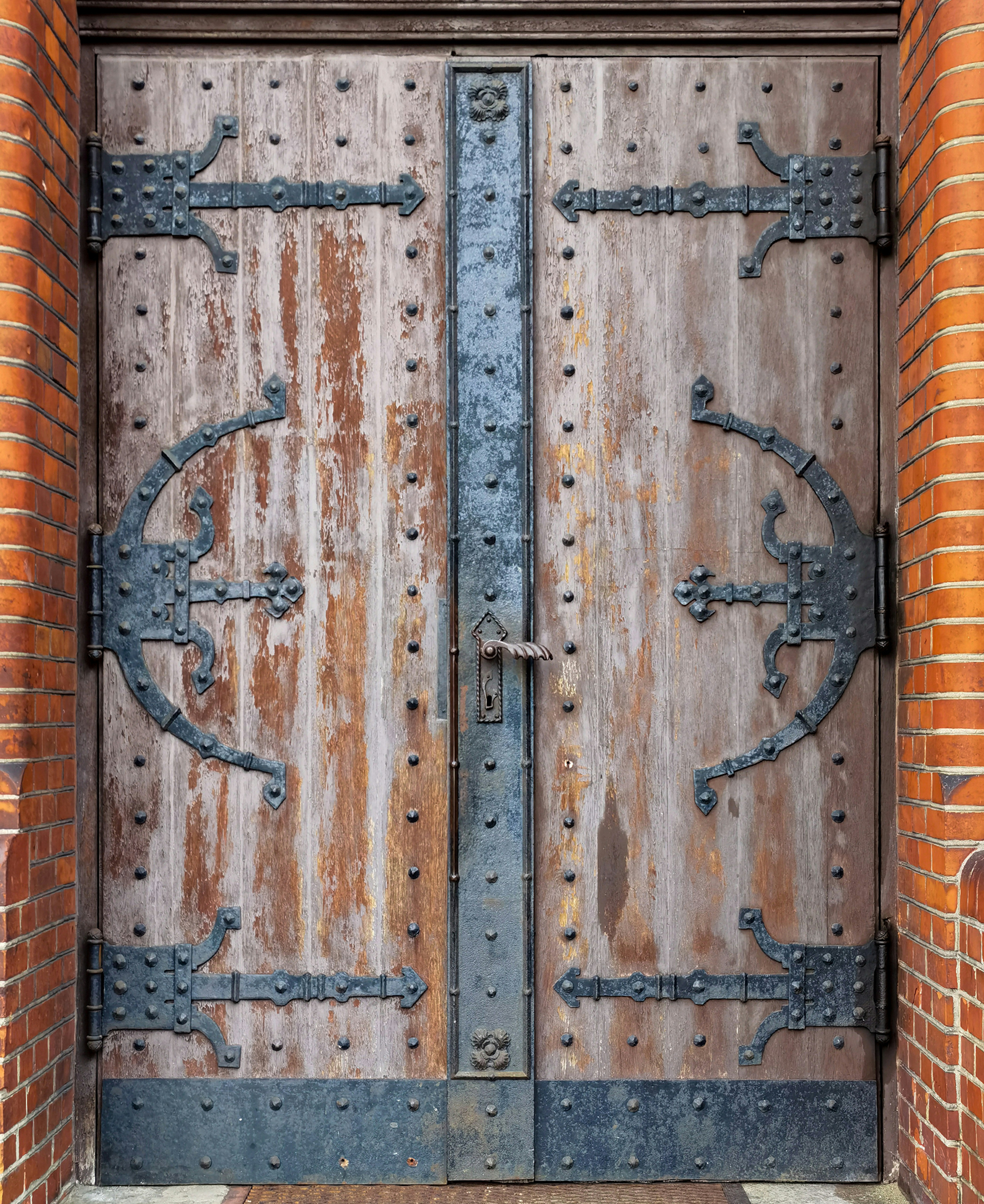 Puerta de hierro robusta