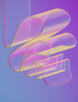 a computer generated image of abstract shapes on a purple background