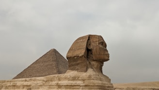 The majestic Sphinx standing guard at the Giza plateau.
