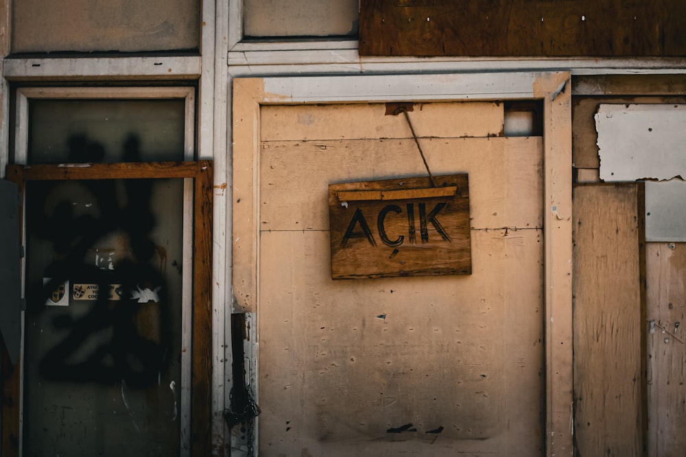 a sign that is on the side of a building