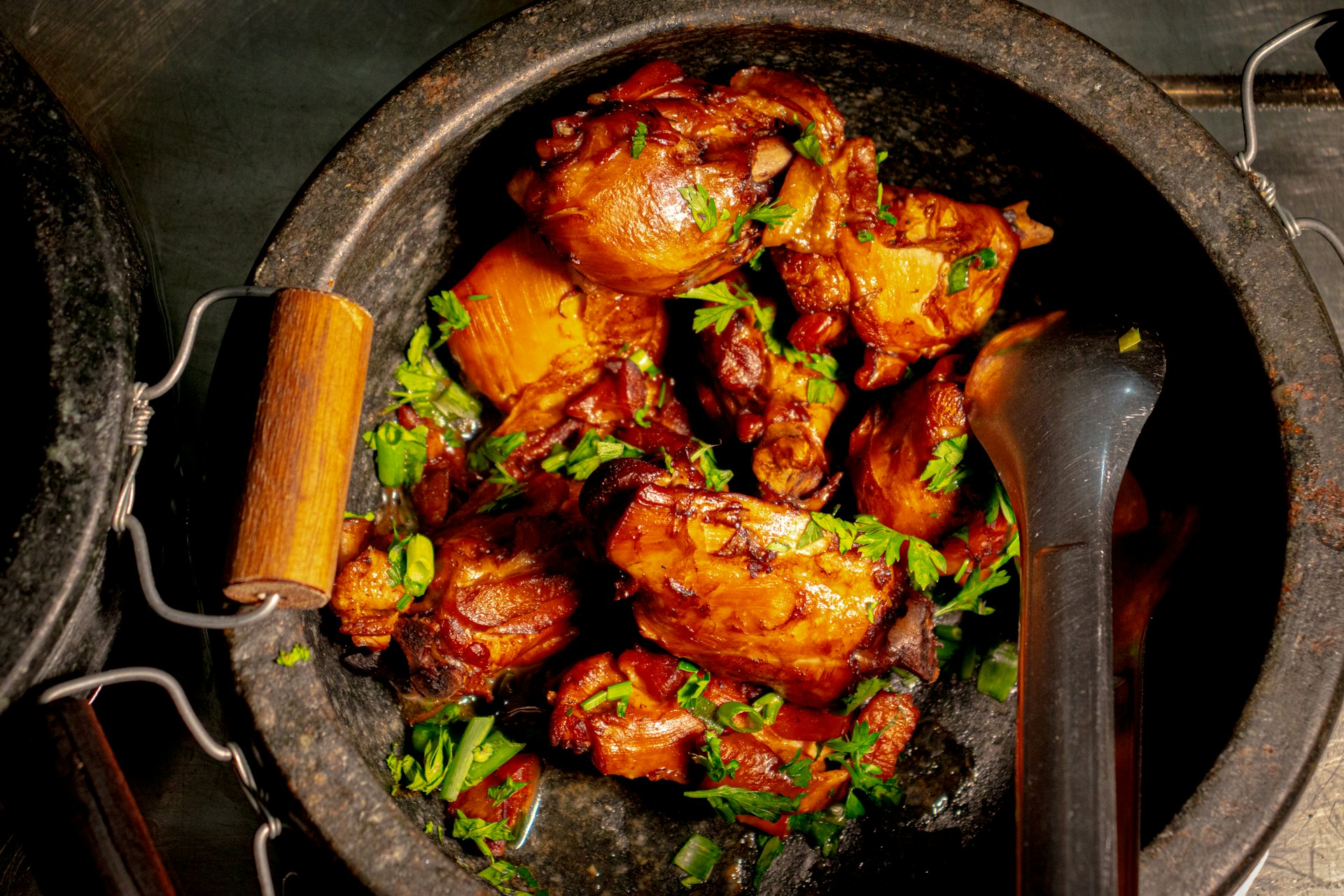 a bowl of food with a spoon in it