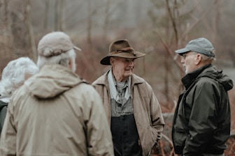 a group of people standing next to each other