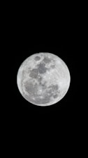 a full moon is seen in the dark sky