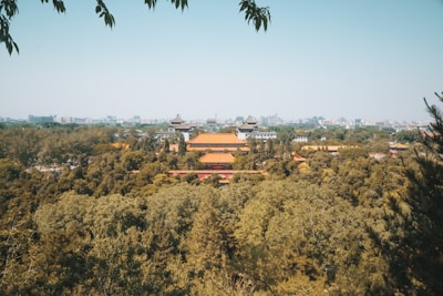 A panoramic view of the bustling Luwisadeng Wonderland with hotel and restaurant in the background.