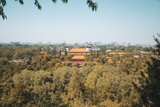 A panoramic view of the bustling Luwisadeng Wonderland with hotel and restaurant in the background.