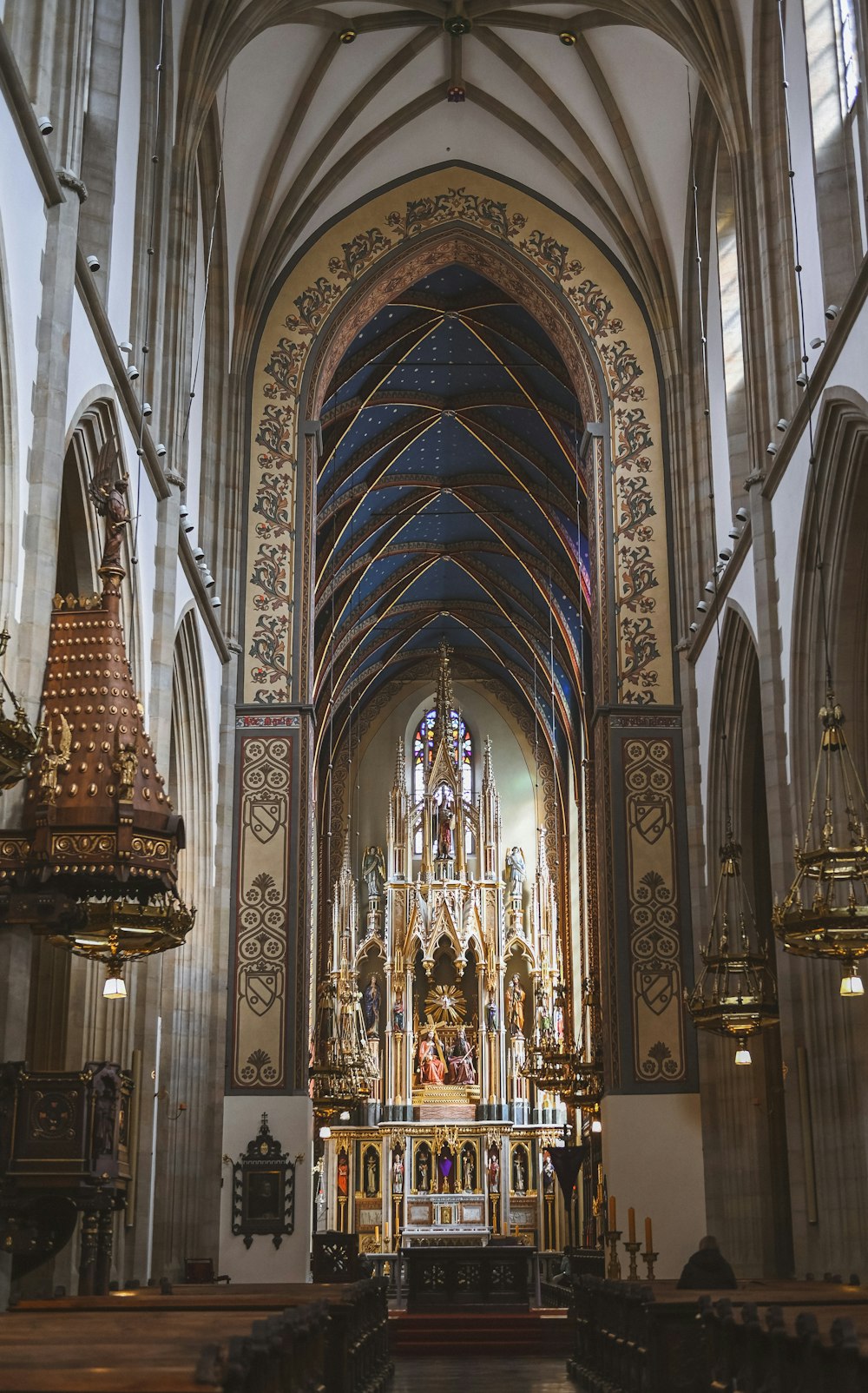 a large cathedral with a very high ceiling