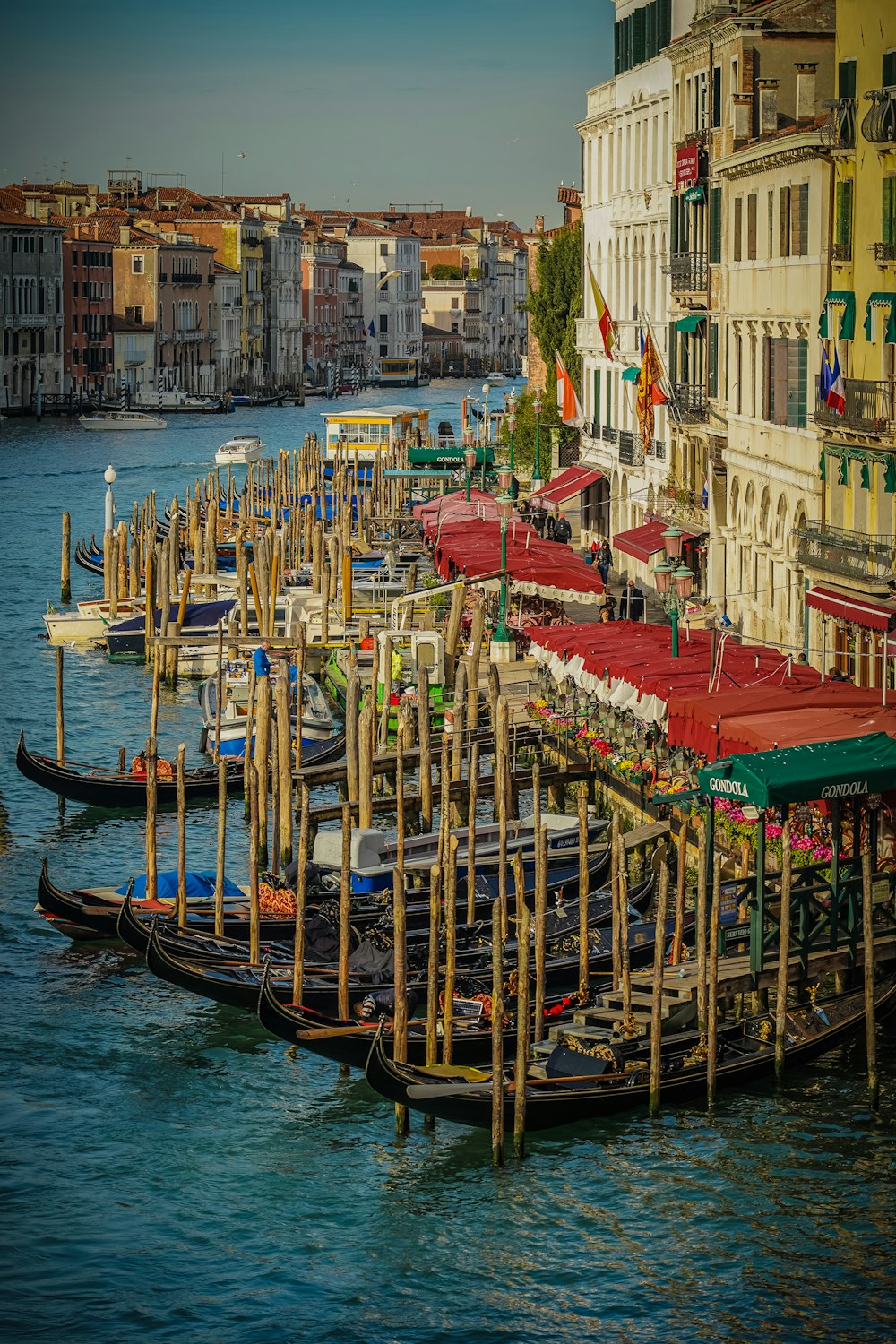 a bunch of boats that are sitting in the water