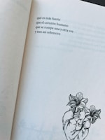 Elegant editorial layout showcasing a poem from a 4 Rosas collection with minimalist design.