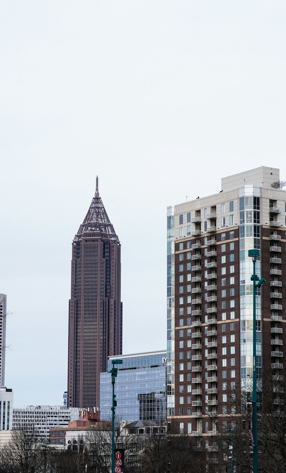 a city with tall buildings in the background