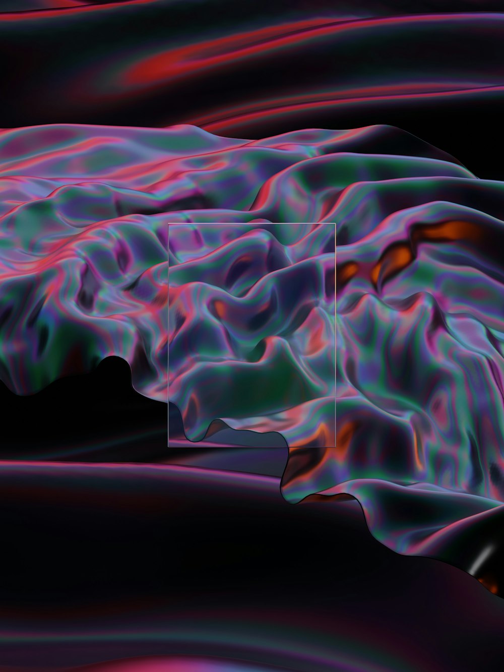 a computer generated image of a wave of color