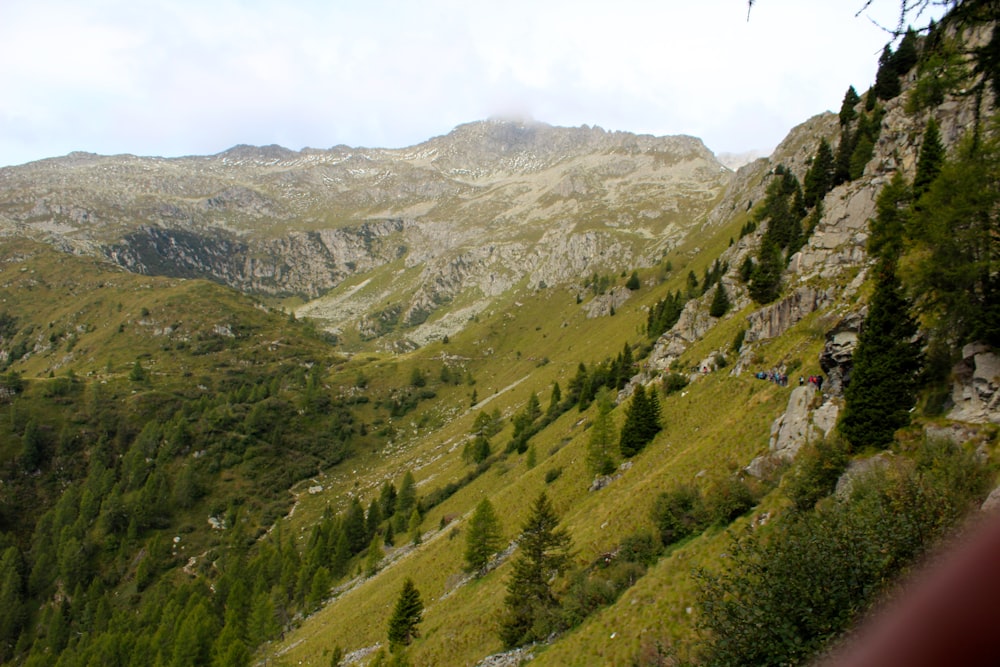 a view of a mountain range from a distance