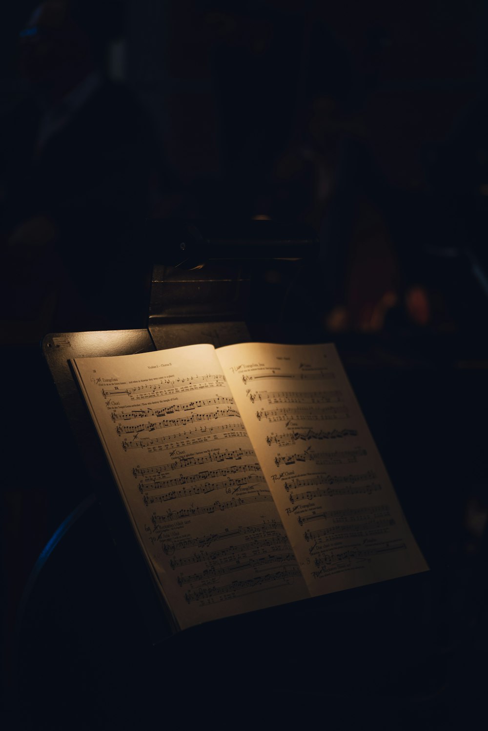 a sheet of music sitting on top of a table