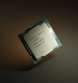 a close up of a cpu chip on a table