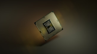 a close up of a hard drive on a surface