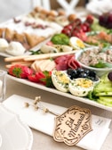 A beautifully arranged halal dessert platter.