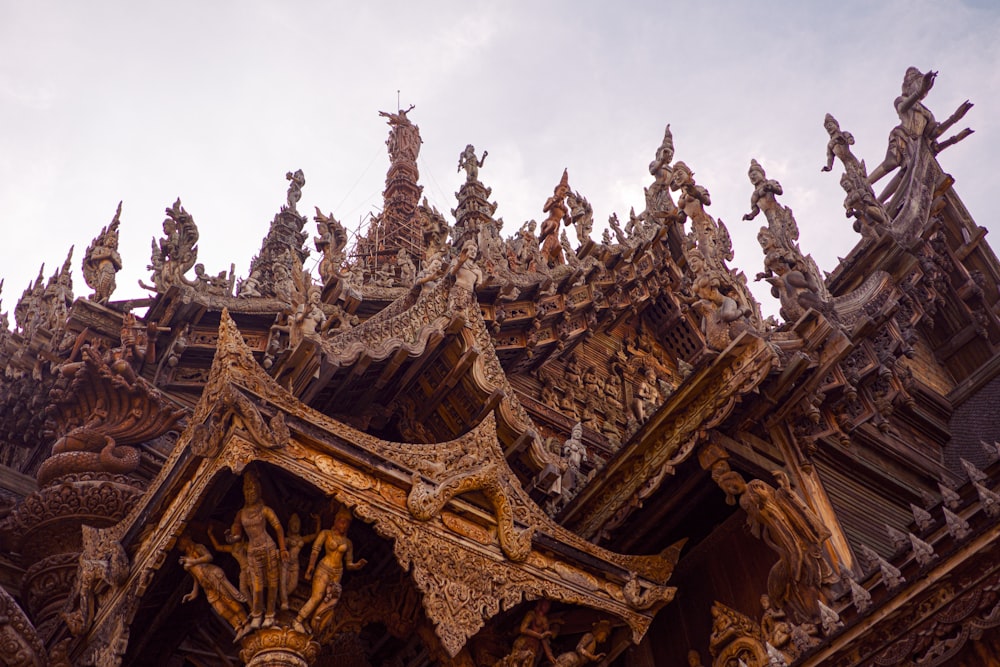 a very ornate building with many statues on it