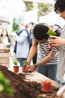 a couple of people that are looking at plants