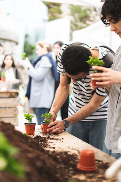 a couple of people that are looking at plants
