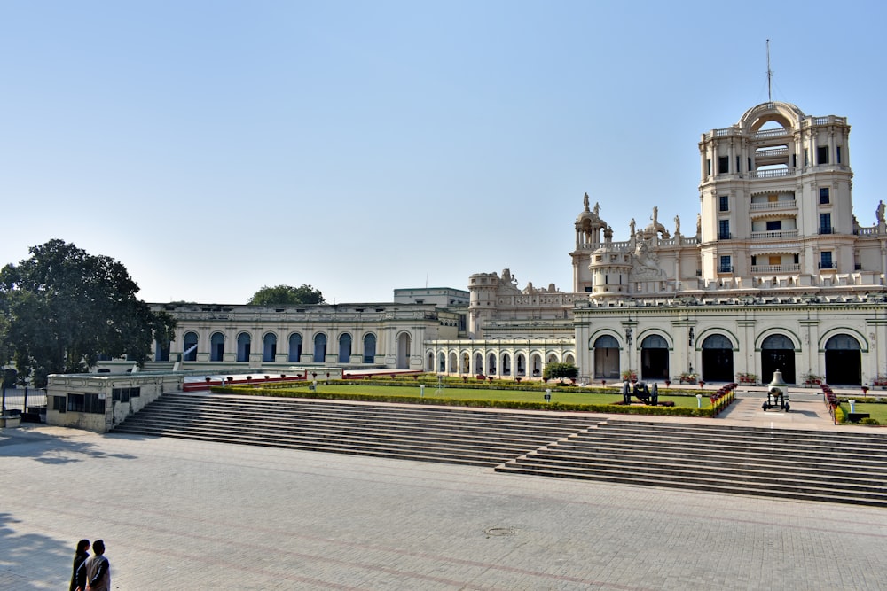 a large building with a clock tower on top of it