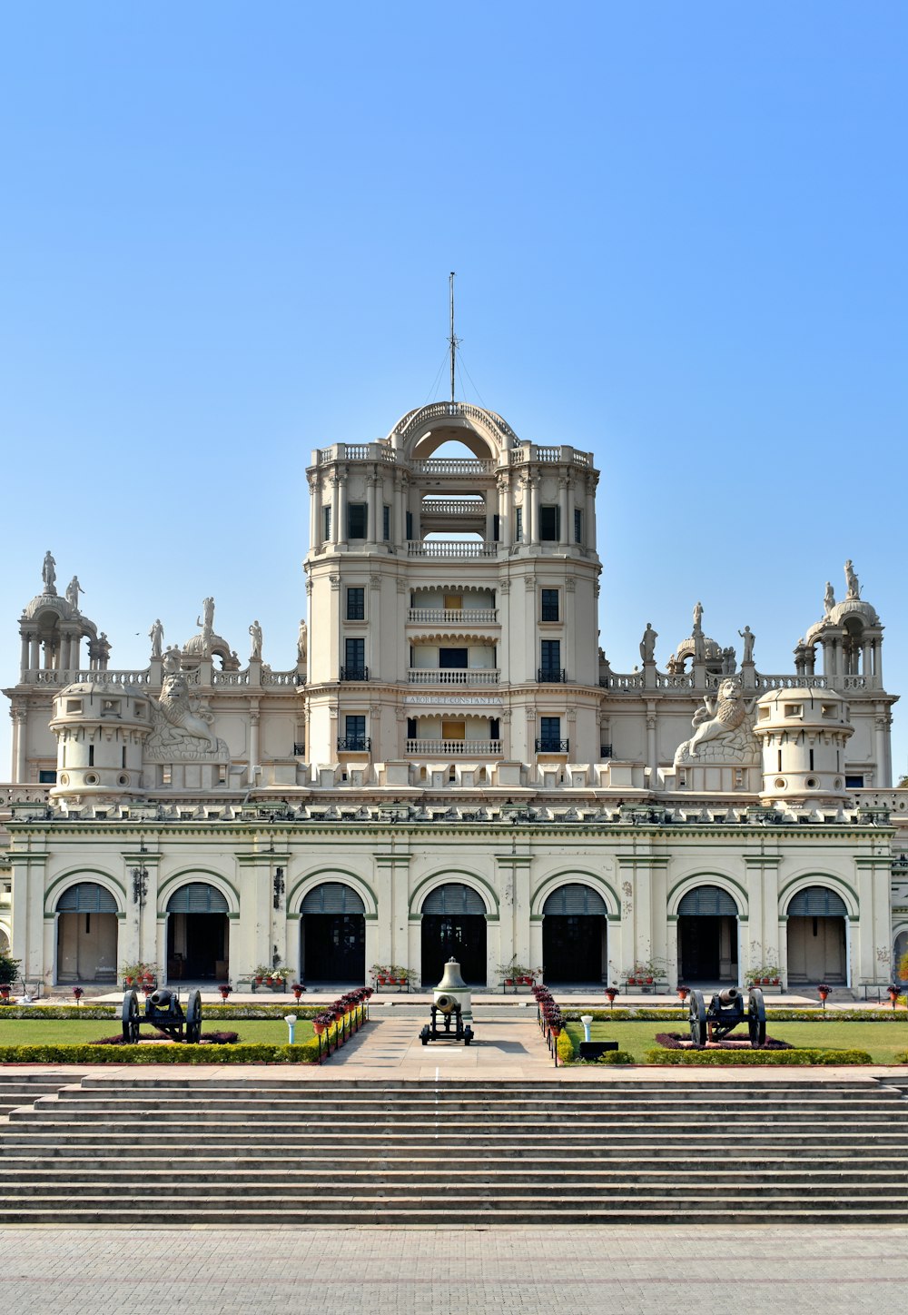 a large building with a lot of steps in front of it