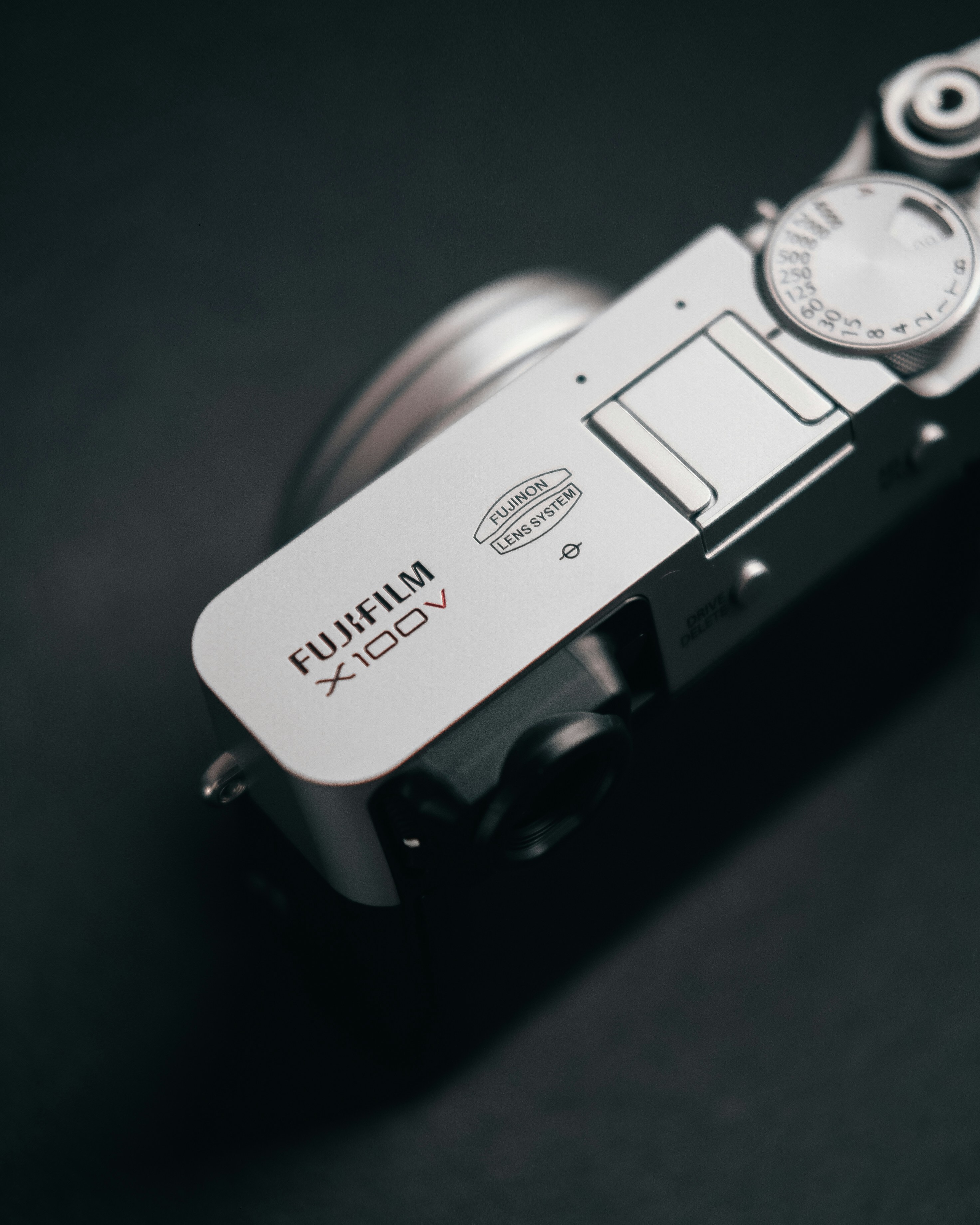 a close up of a camera on a table