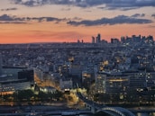 A panoramic view of Durgapur’s skyline at sunset highlighting its urban charm.