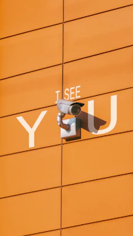 a security camera mounted to the side of a building