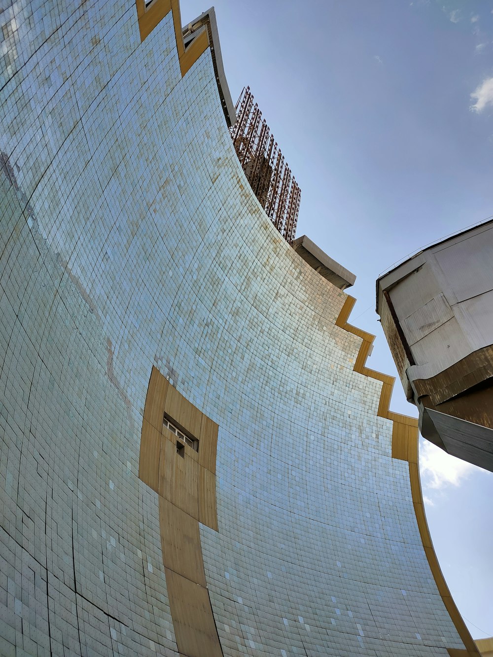 a skateboarder is doing a trick on a half pipe