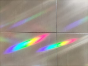 Detailed view of colorful epoxy floor patterns in a residential setting