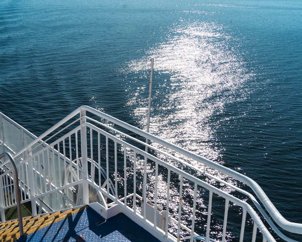 a view of the water from a boat on a sunny day